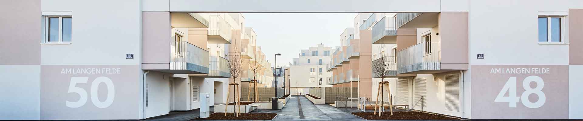 1220 Wien, Kagraner Platz 26, Am langen Felde 46, 48 und 50